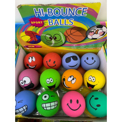 Balle Rebondissante Visage Humoristique 6cm