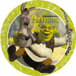 Assiettes En Carton Anniversaire Shrek - 8 Pièces