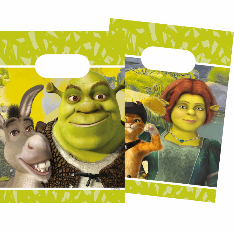 Sacs En Papier Anniversaire Shrek - 4 Pièces