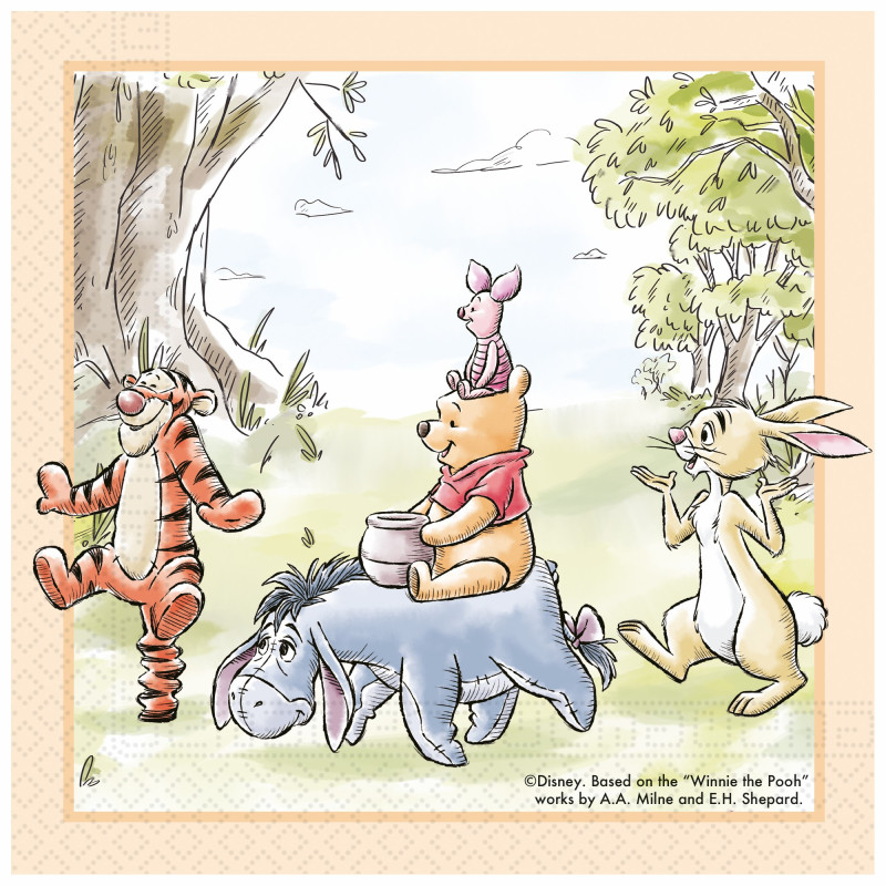 Serviettes En Papier Winnie The Pooh - 20 Pièces
