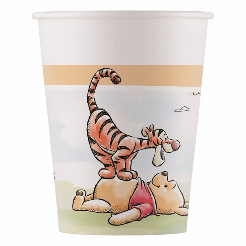 Gobelets En Carton Anniversaire Winnie The Pooh - 8 Pièces