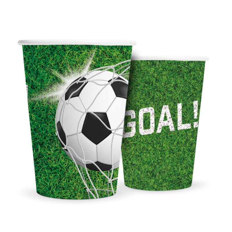 Gobelets En Carton Anniversaire Football Goal - 8 Pièces