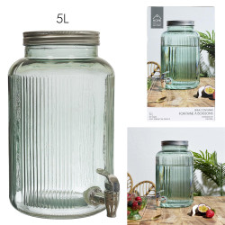 Fontaine à Boisson Verre Coloré 5 Litres