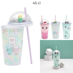 Gobelet Starcup Kawaii Avec Paille 45cl