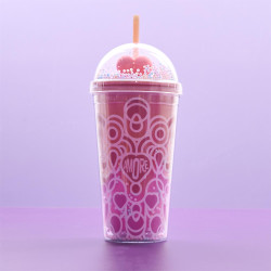 Gobelet Starcup Coeur Avec Paille 45cl