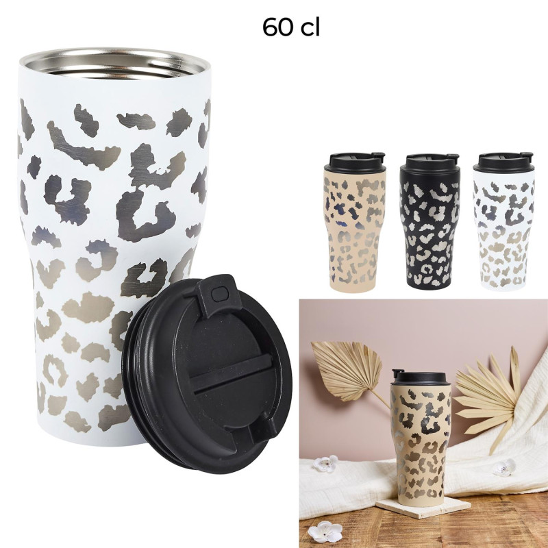 Mug de Transport Isotherme Léopard 60cl