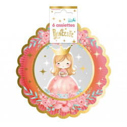 Assiettes Jetables Princesse 6 Pièces