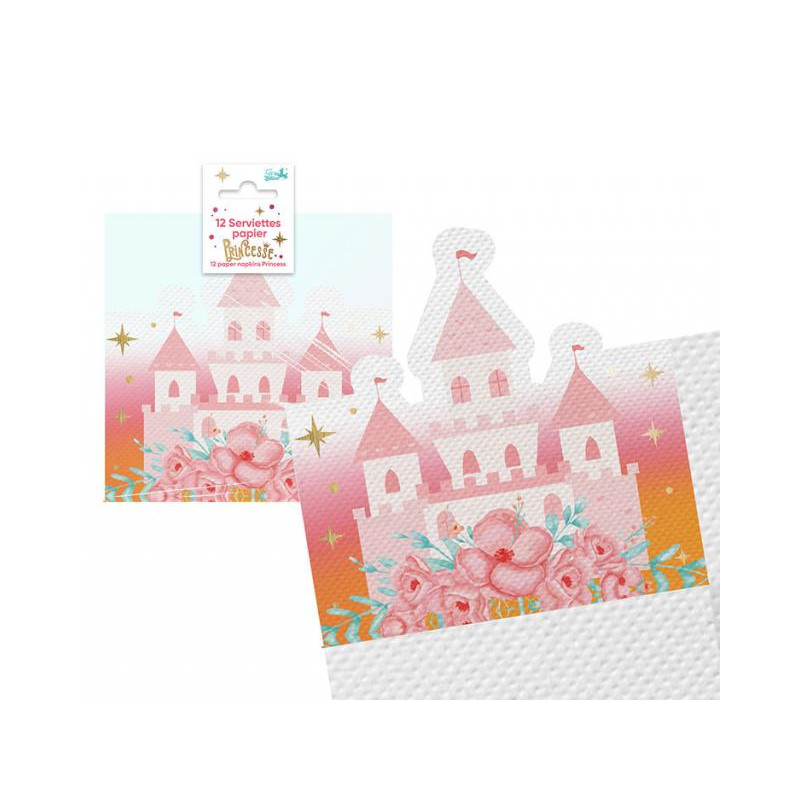 Serviettes En Papier Princesse 12 Pièces