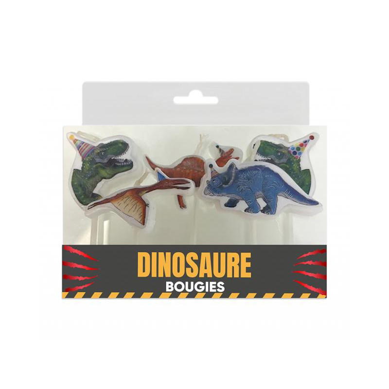 Bougies Pics Dinosaures 5 Pièces