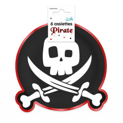 Assiettes Jetables Pirate 6 Pièces