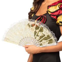 Eventail Dentelle Granada Or
