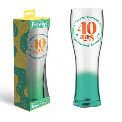 Verre à Bière Anniversaire En Verre 40 Ans