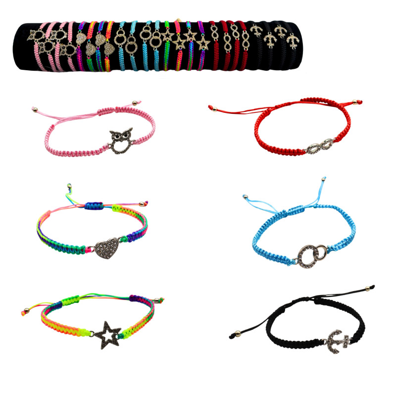 Bracelet Shamballa Assortis Faux Diamant