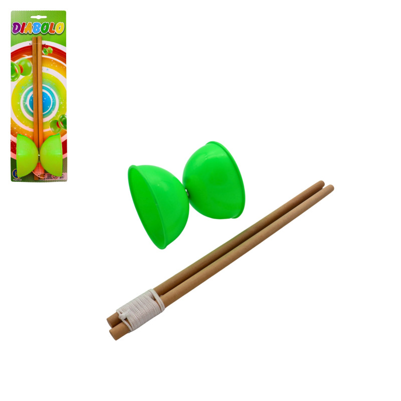 Jeu de Diabolo Manche en Bois 30cm