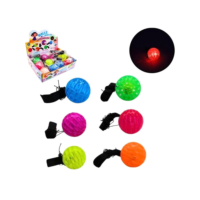 Balle Rebondissante Lumineuse Poignet ou Jonglage au Pied