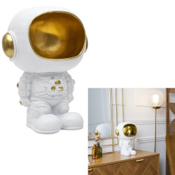 Statue Astronaute Blanc Vide Poche 28cm