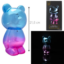 Statue Ourson Céramique Electroplate 21,5cm