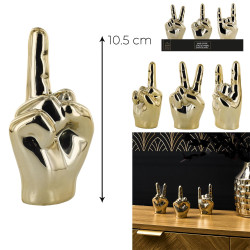 Statue Mini Main Doré Assortis 10,5cm
