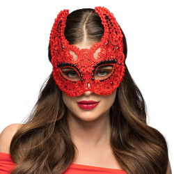 Demi Masque Loup en Dentelle Démone
