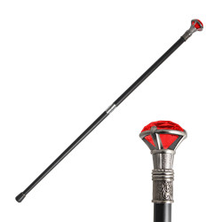 Canne en Métal Diamant Rouge