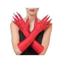 Gants Longs Rouge De...
