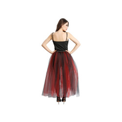 Jupe Longue En Tulle Noir Et Rouge