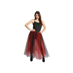 Jupe Longue En Tulle Noir Et Rouge