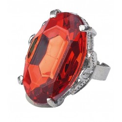 Bague Gothique Pierre Rouge