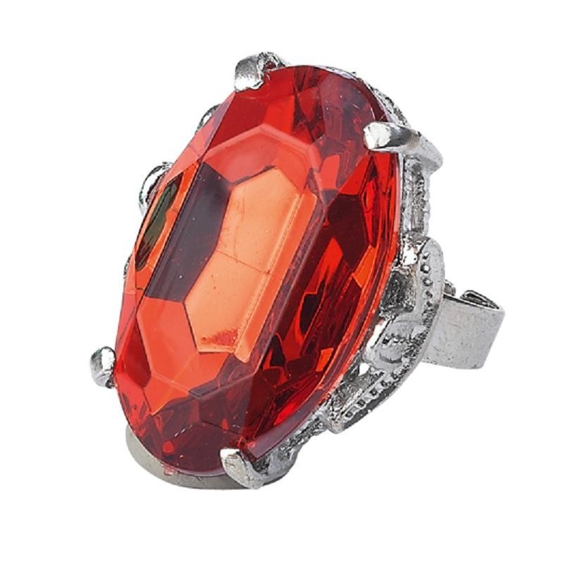 Bague Gothique Pierre Rouge