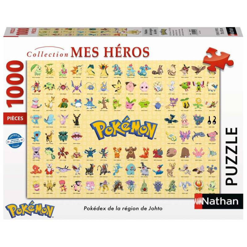 Puzzle Pokémon Pokédex Région De Johto 1000 Pièces - Ravensburger