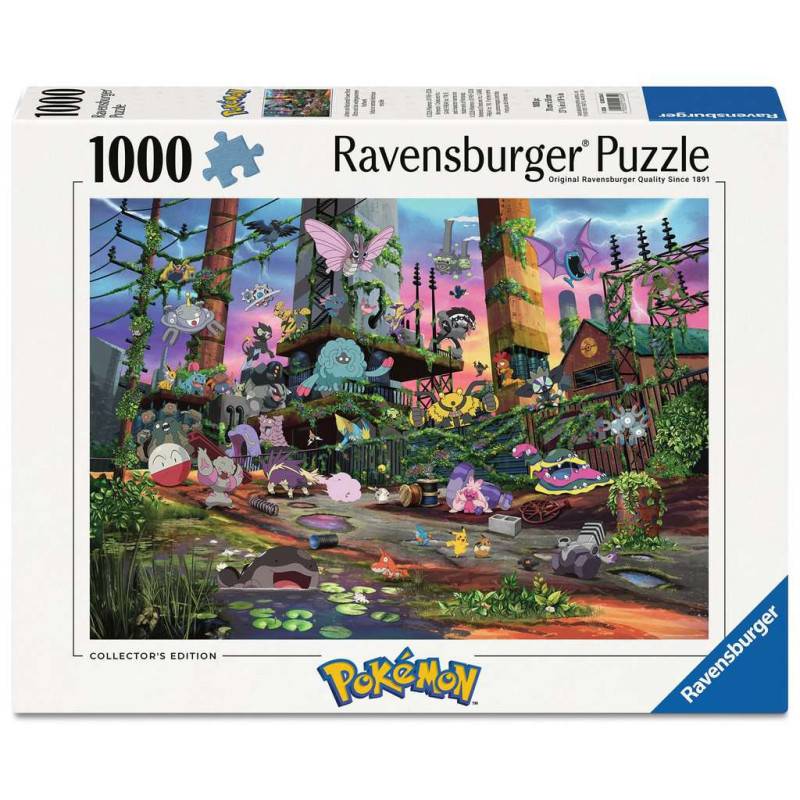 Puzzle Pokémon Voltali Et Centrale Electrique 1000 Pièces - Ravensburger