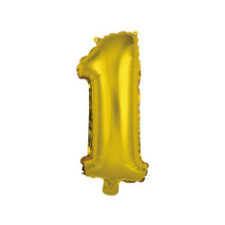 Ballon Chiffre Métallique Or 1