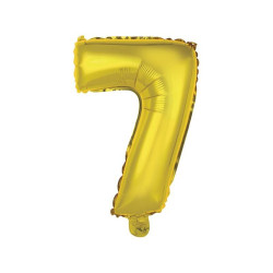 Ballon Chiffre Métallique Or 7