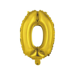 Ballon Chiffre Métallique Or 0