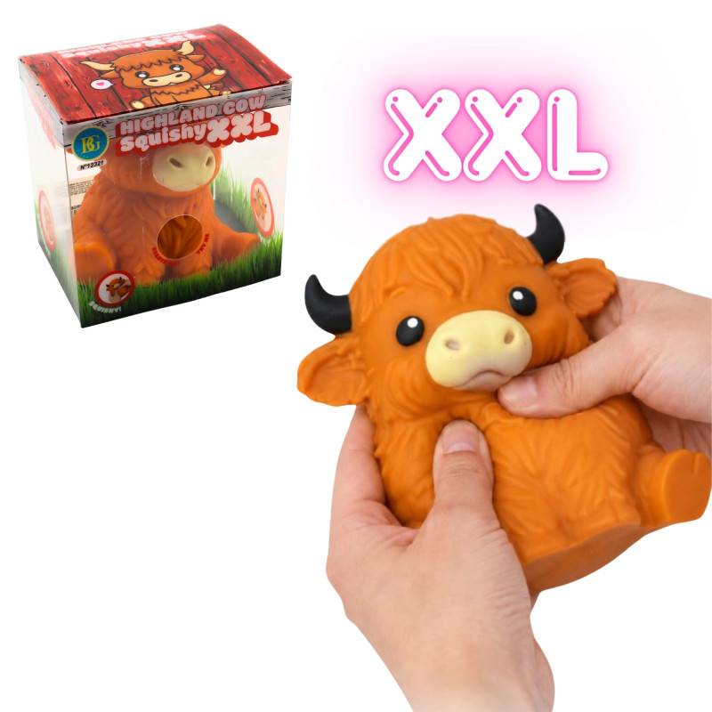 Squishy Anti Stress Highland Cow XXL 13cm