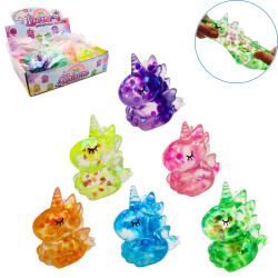 Squishy Anti Stress Licorne Gel Paillettes 9cm