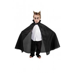 Cape Taffetas Noir Enfant