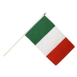 Drapeau Italie italien 30 x 45 cm avec pince voiture - Décoration