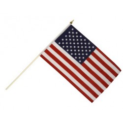 Drapeau Etats-Unis 14 x 21cm avec Bâton