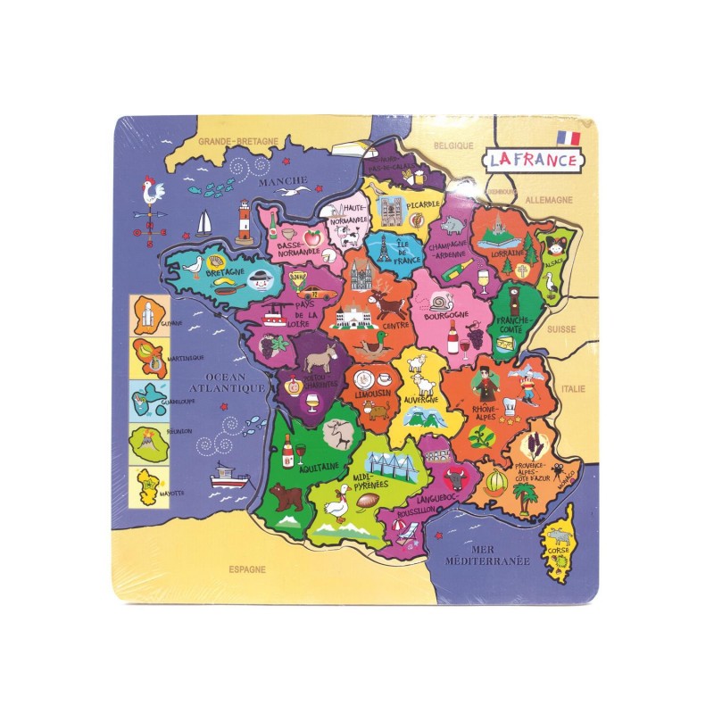 Puzzle à Encastrements Carte de France
