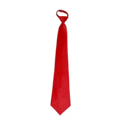 Cravate Tissu Unie Rouge 46 cm