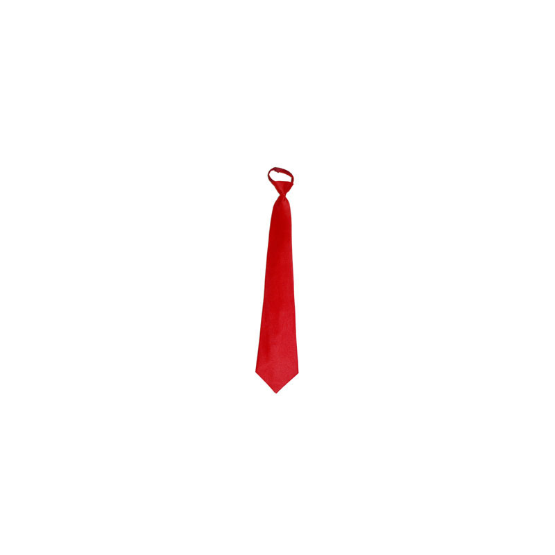 Cravate Tissu Unie Rouge 46 cm
