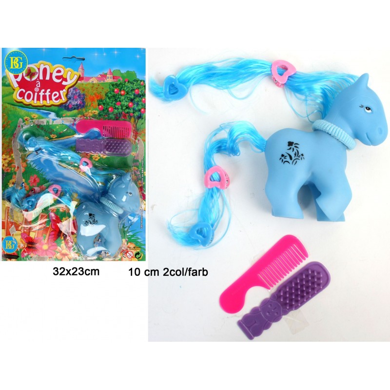 Poney Longue Crinière et Accessoires - Coti Jouets, spécialiste