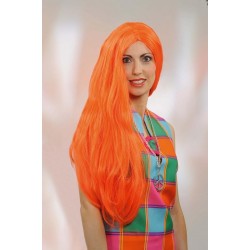 Perruque Hippie Kelly Orange Fluo