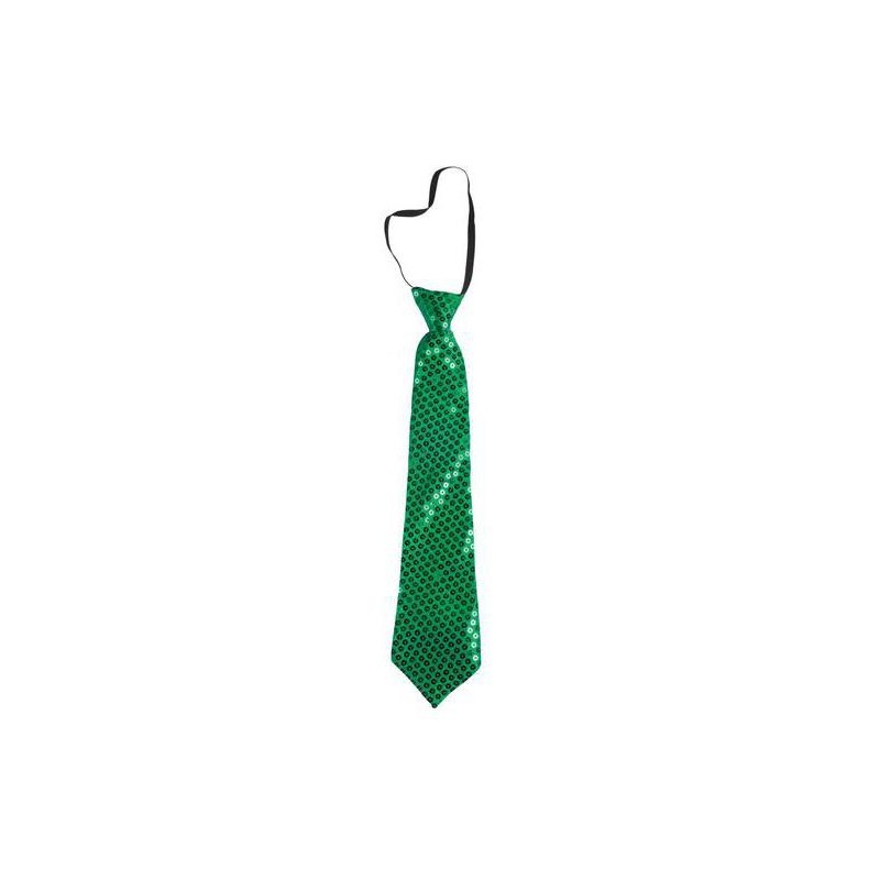Cravate Sequins Verte