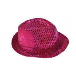 Chapeau Borsalino Sequins Fuchsia