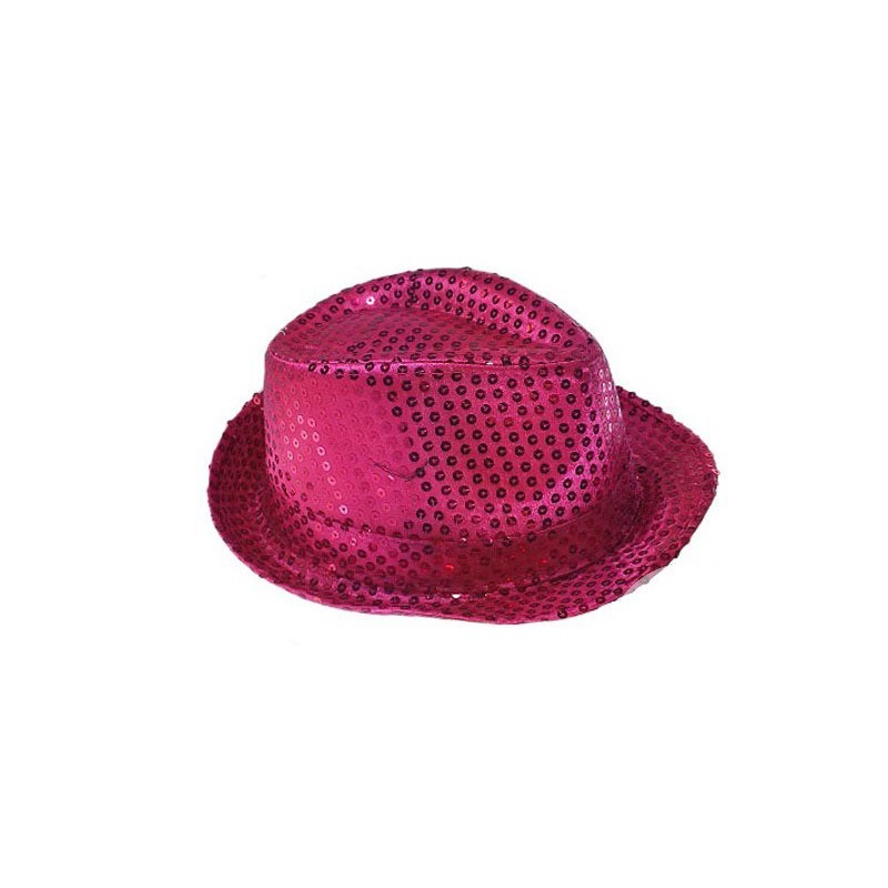 Chapeau Borsalino Sequins Fuchsia