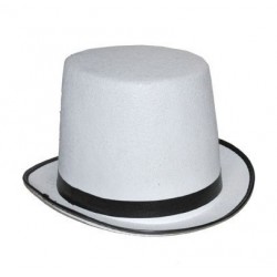 Chapeau Haute Forme Blanc 