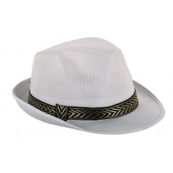 Chapeau Borsalino Blanc avec Bandeau