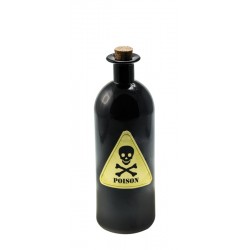 Bouteille de Poison en Verre Noir